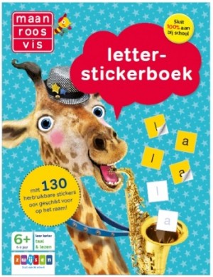 Zwijsen: Maan Roos Vis Letterstickerboek - educatief kinderspel