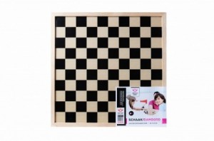 Longfield Games: Schaakbord/Dambord 40 x 40 cm houten opstaande rand