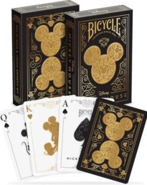Bicycle Disney Mickey Mouse Gold Black - pokerkaarten