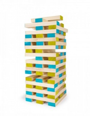 Buitenspel: Jenga met dobbelsteen