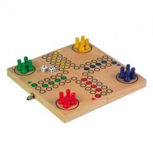 Longfield Games: Houten Ludo/Mens erger je niet - reisspel