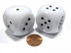 Koplow Games: Tactile Dice - Dobbelstenen voor slechtzienden (per 2 stuks)