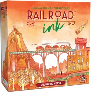 White Goblin Games: Railroad Ink Vuurrode versie - tekenspel