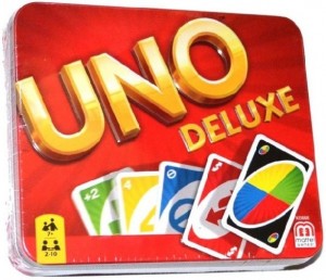 Mattel: Uno Deluxe in tin blik - kaartspel