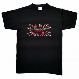 GGS: T-Shirt Ik speel met Rood (zwart,maat XL)