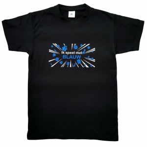 GGS: T-Shirt Ik speel met Blauw (zwart,maat XL)