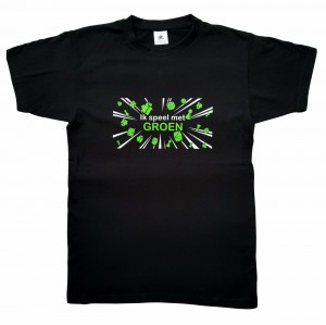 GGS: T-Shirt Ik speel met Groen (zwart,maat XL)