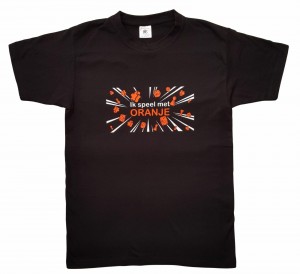 GGS: T-Shirt Ik speel met Oranje (zwart,maat XL)