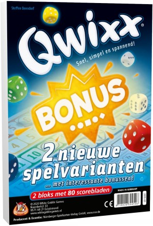 qwixx bonus scoreblok dobbelspel white goblin games
