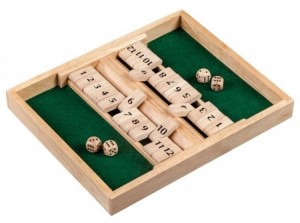 Philos: Shut the Box 12 (1 of 2 spelers) - houten spel