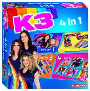 Studio 100: K3 4in1 spellendoos - kinderspellen